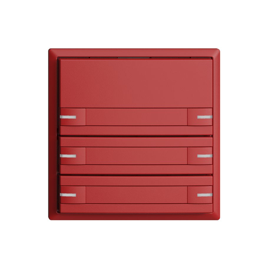 Poussoir ENC KNX 6× EDIZIOdue berry RGB avec LED avec insert papier