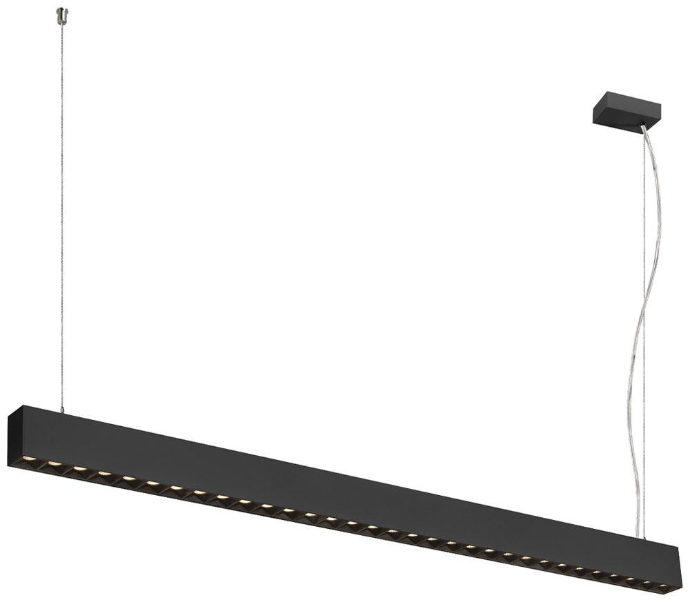 LED-Pendelleuchte SLV GLENOS PRO 60W 3200lm 3000K DALI 1285mm schwarz