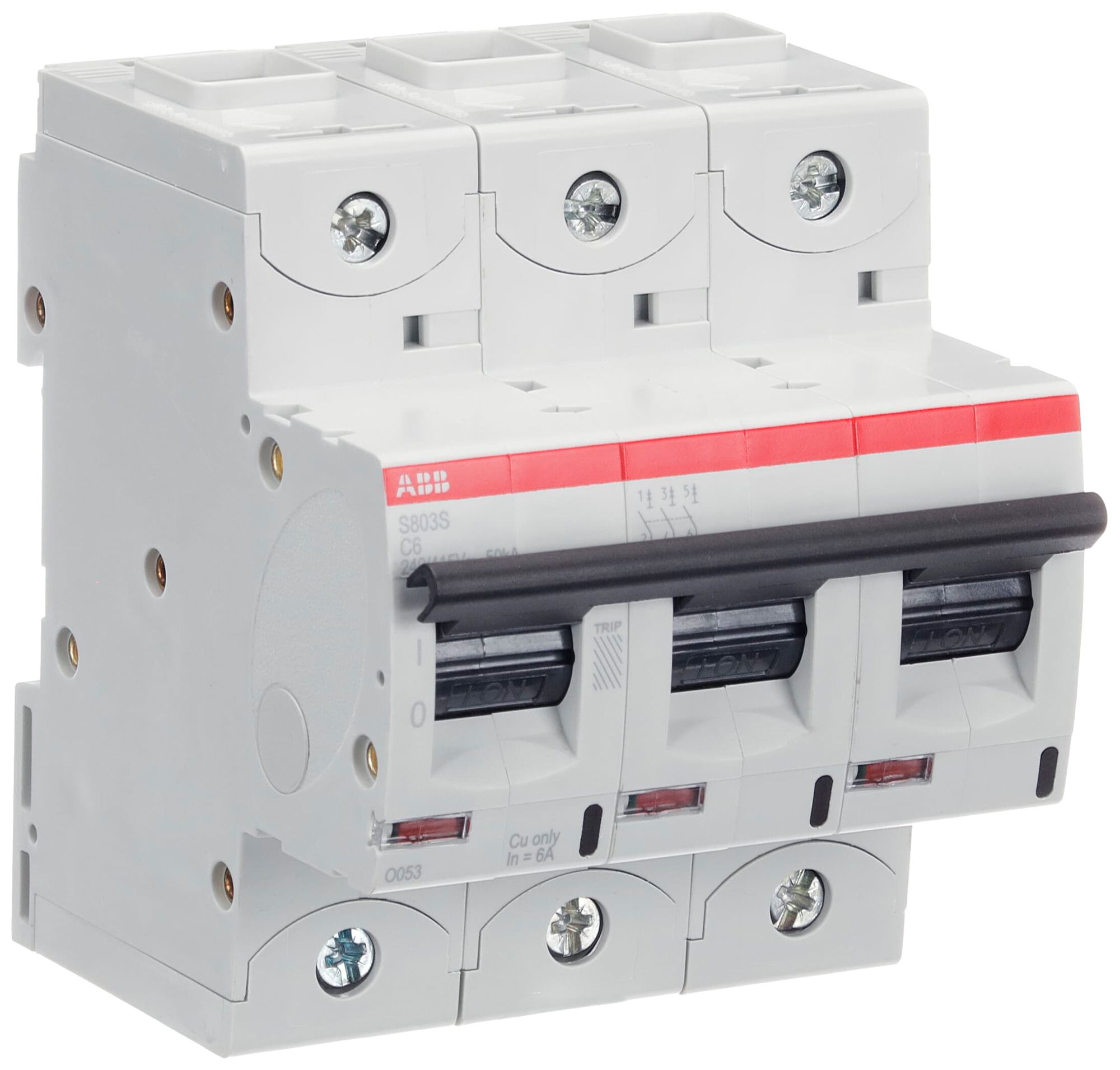 Leitungsschutzschalter ABB S803S-C6 3P 400V C-6A 50kA 4.5TE