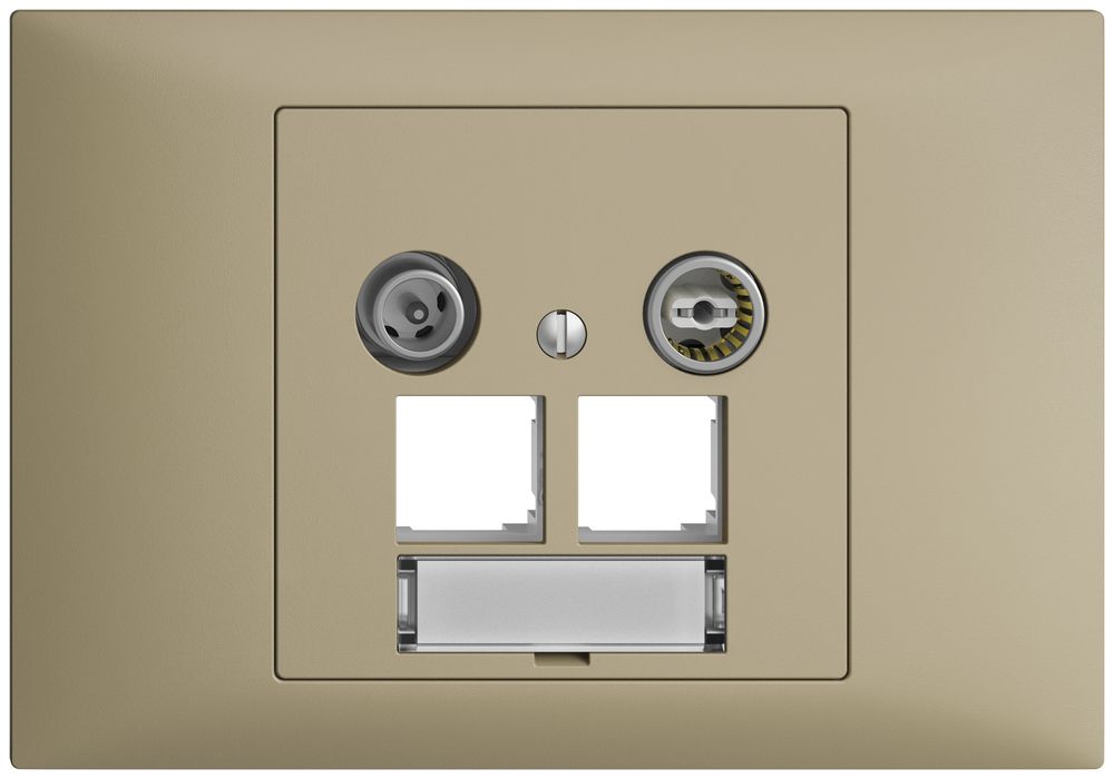 EB-Multimediadose EDIZIOdue BKE EASYNET 11dB, f.2×RJ45 S-One, sand