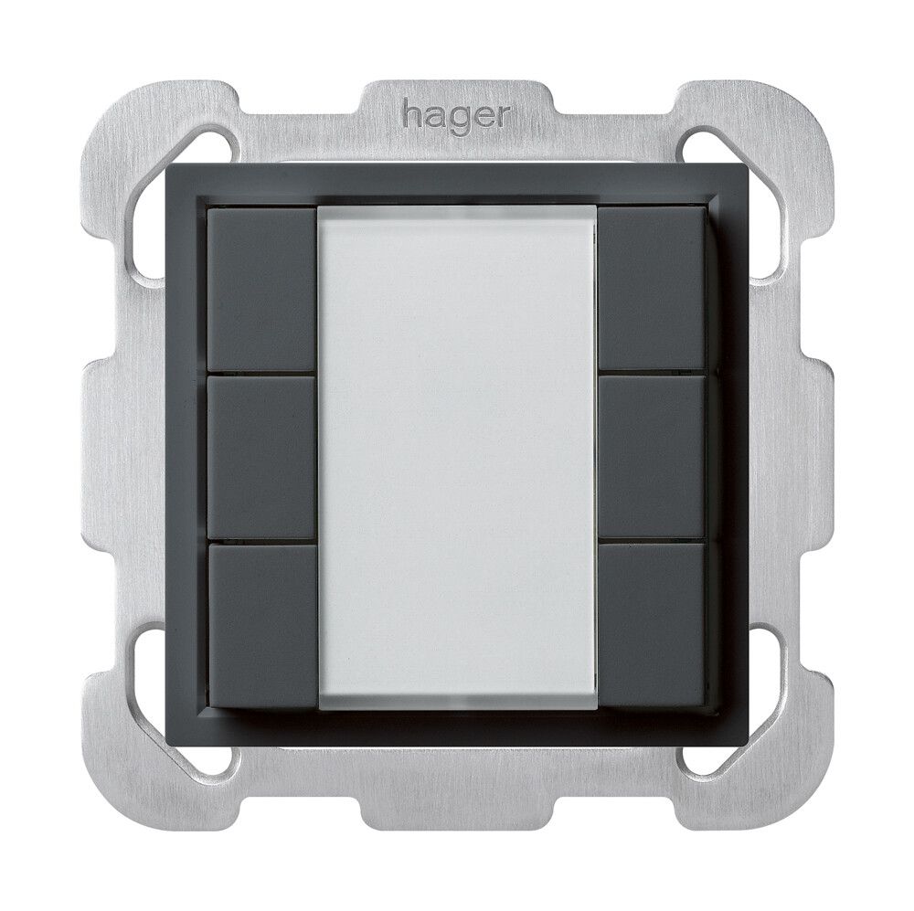 Poussoir universel ENC 6×KLA B avec LED anthracite
