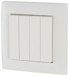 Poussoir RF AP Eaton xComfort 4 fois 85×85×12mm blanc