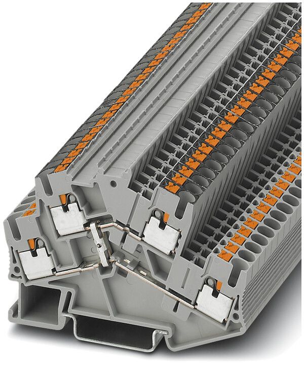 Borne 2 étages 0.14…4mm² gris connexion Push-in PTTBS 2.5-PV