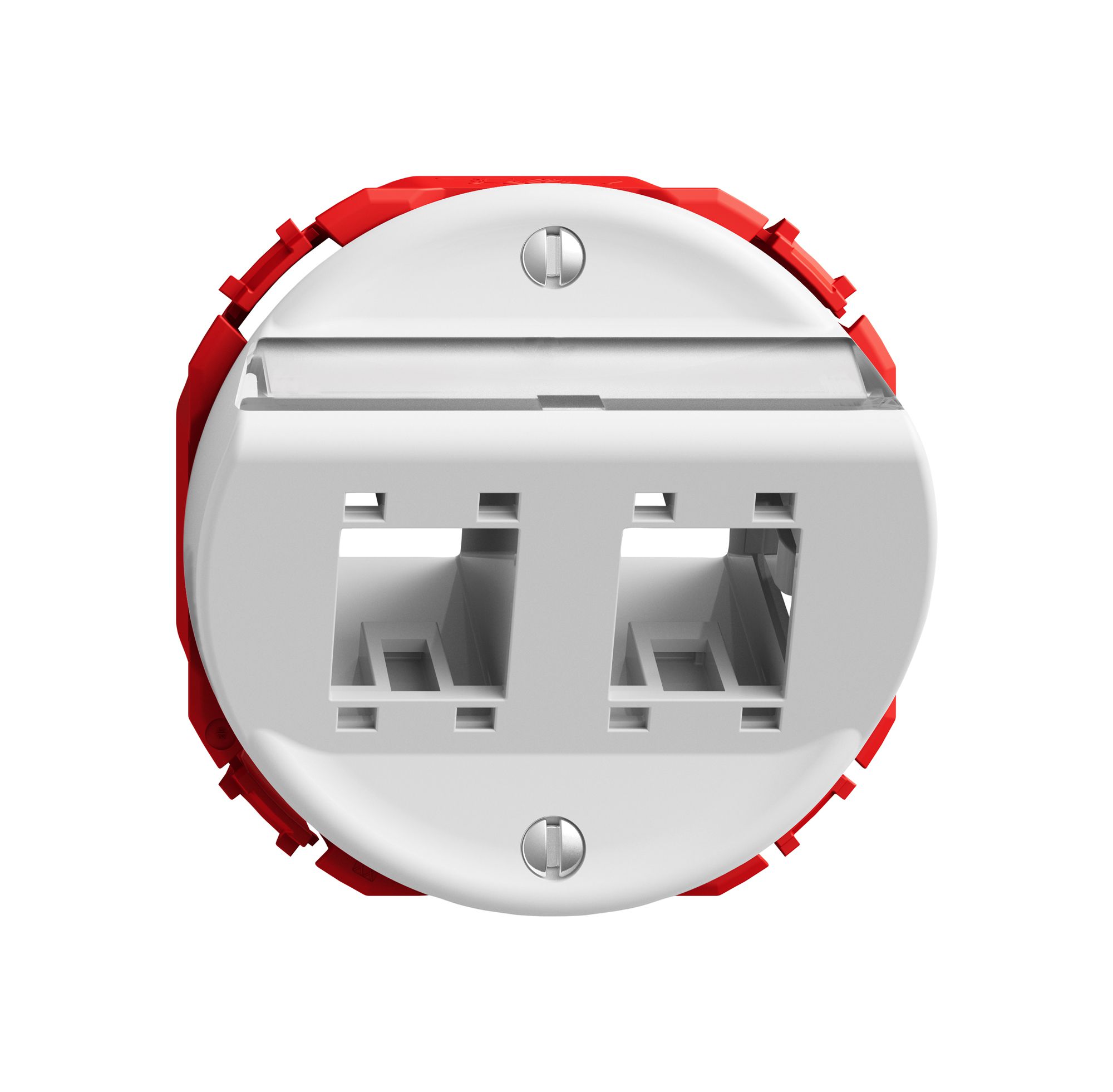 Montageset STANDARDdue SNAPFIX® für freenet Kat.5e/6 Adapter schräg 2× ws