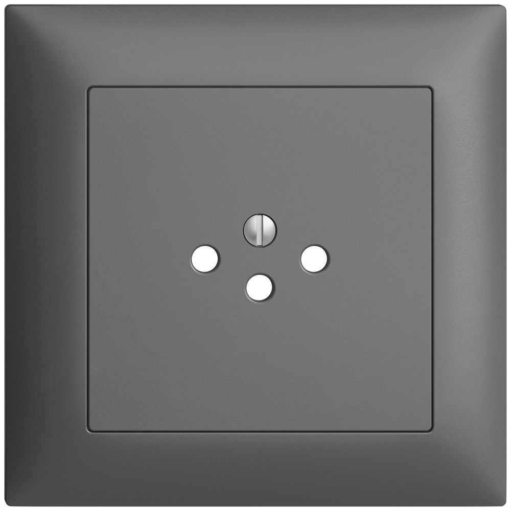 UP-Frontset EDIZIOdue dunkelgrau 88×88mm 1×T12