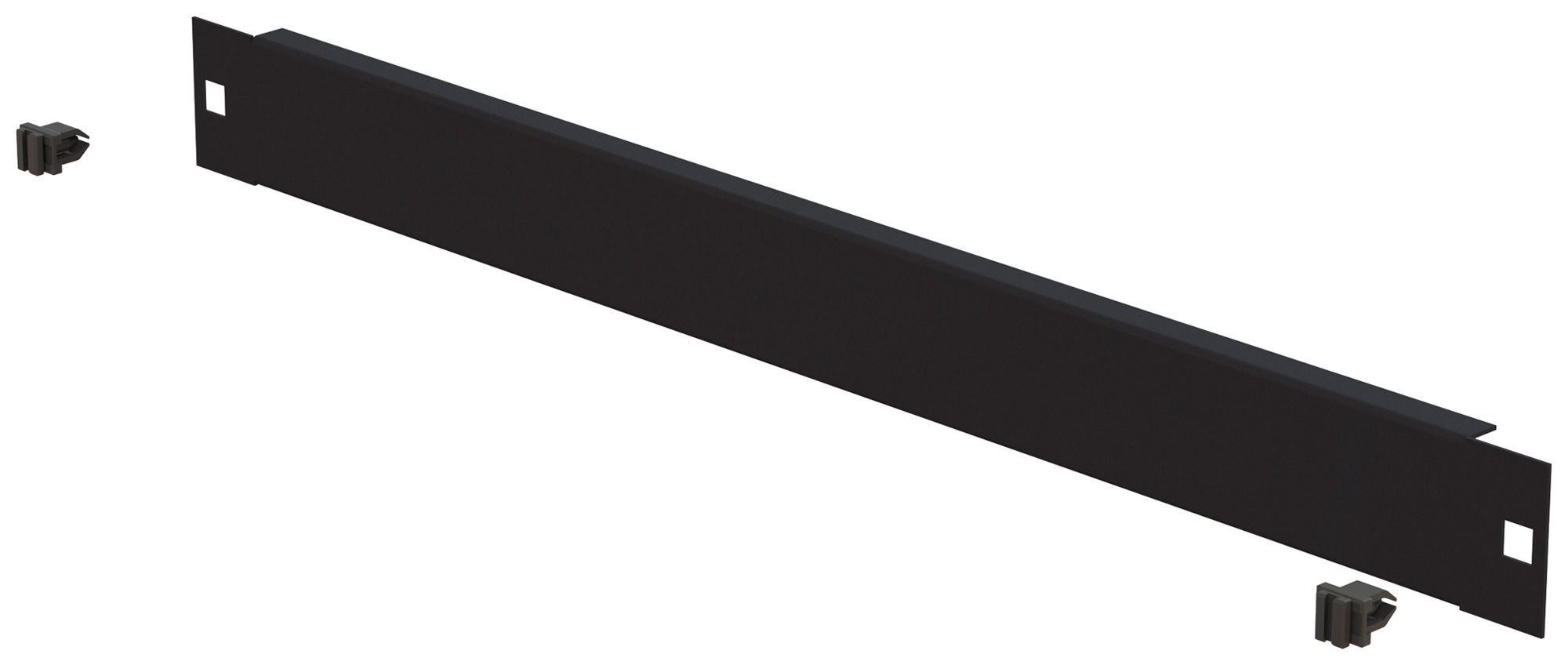 Blindplatte 19" Schnellverschluss 1HE Stahl schwarz