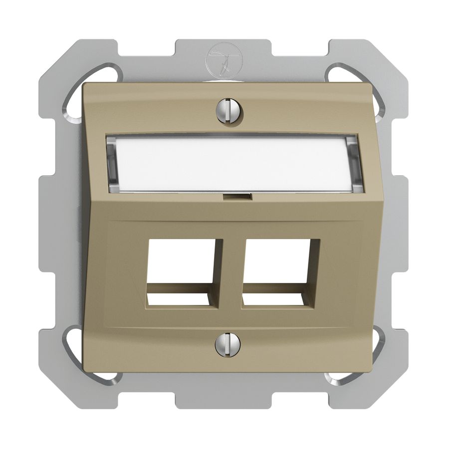 Kit de montage ENC Edue FM, avec capot de sortie oblique, pour 2×Keystone, sand