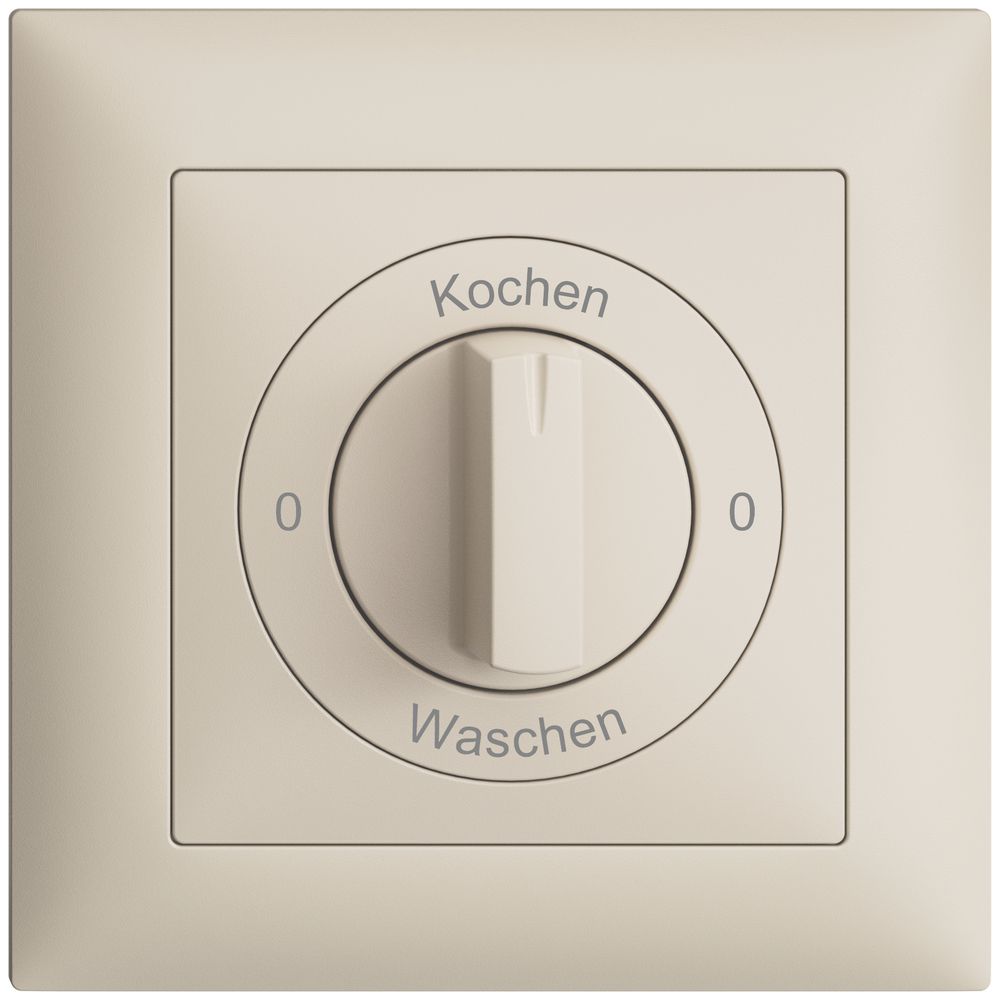 Frontset 0-Kochen-0-Waschen EDIZIOdue 88×88mm crema