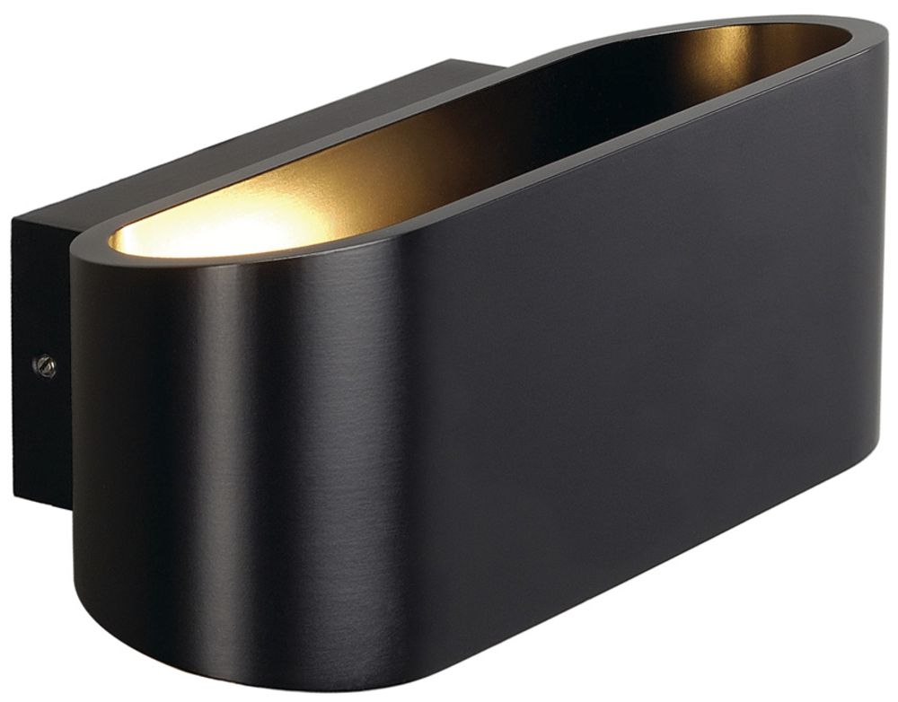 Wandleuchte SLV OSSA, R7s 100W up/down oval IP20 schwarz