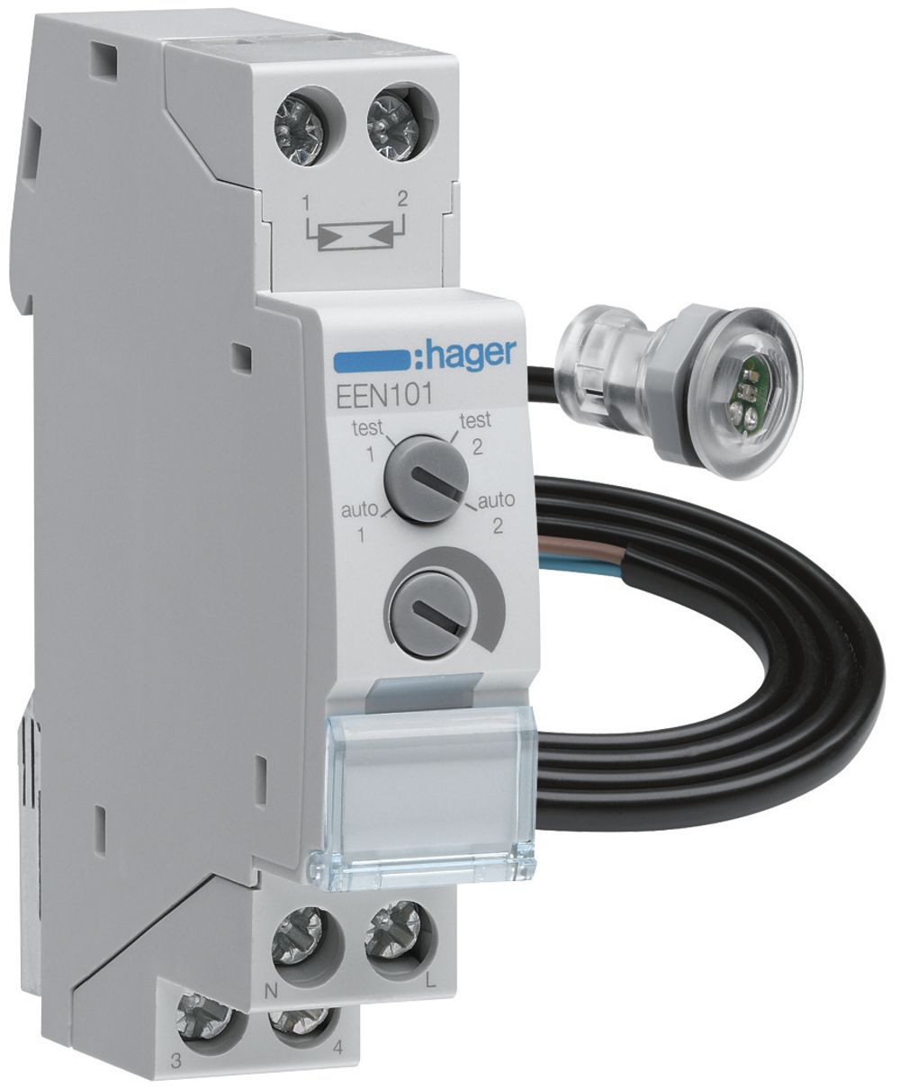 Dämmerungsschalter Hager 1 Kanal 1 Schliesserkontakt 16A 1 TE mit Einbaufühler