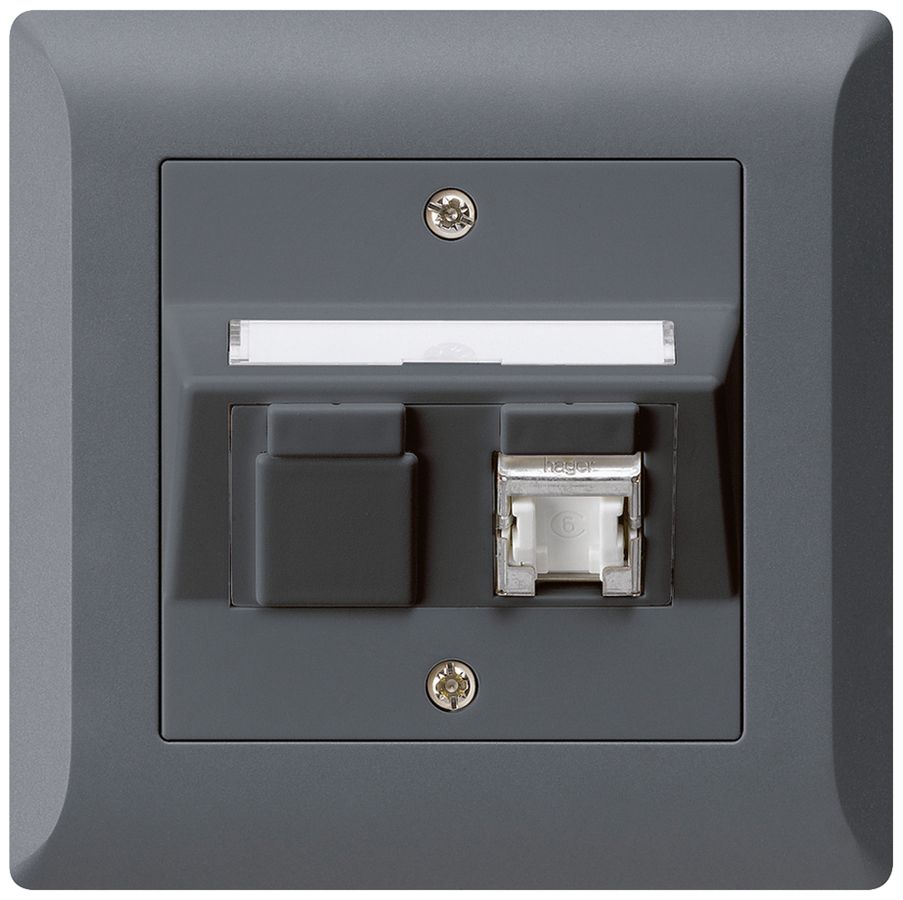 Kit de montage ENC kallysto.line C cat.6 1RJ45/s anthracite