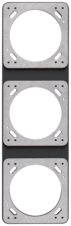 UP-Montageplatte robusto 3×1 schwarz