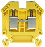 Durchgangs-Reihenklemme Woertz 4…10mm² 57A 1000V Schraubansch.2×1 TH35 grün/gelb