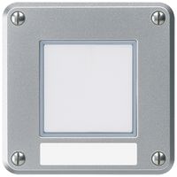 Sonnerie-Drucktaster Hager robusto IP55 mit Bezeichnungsschild aluminium