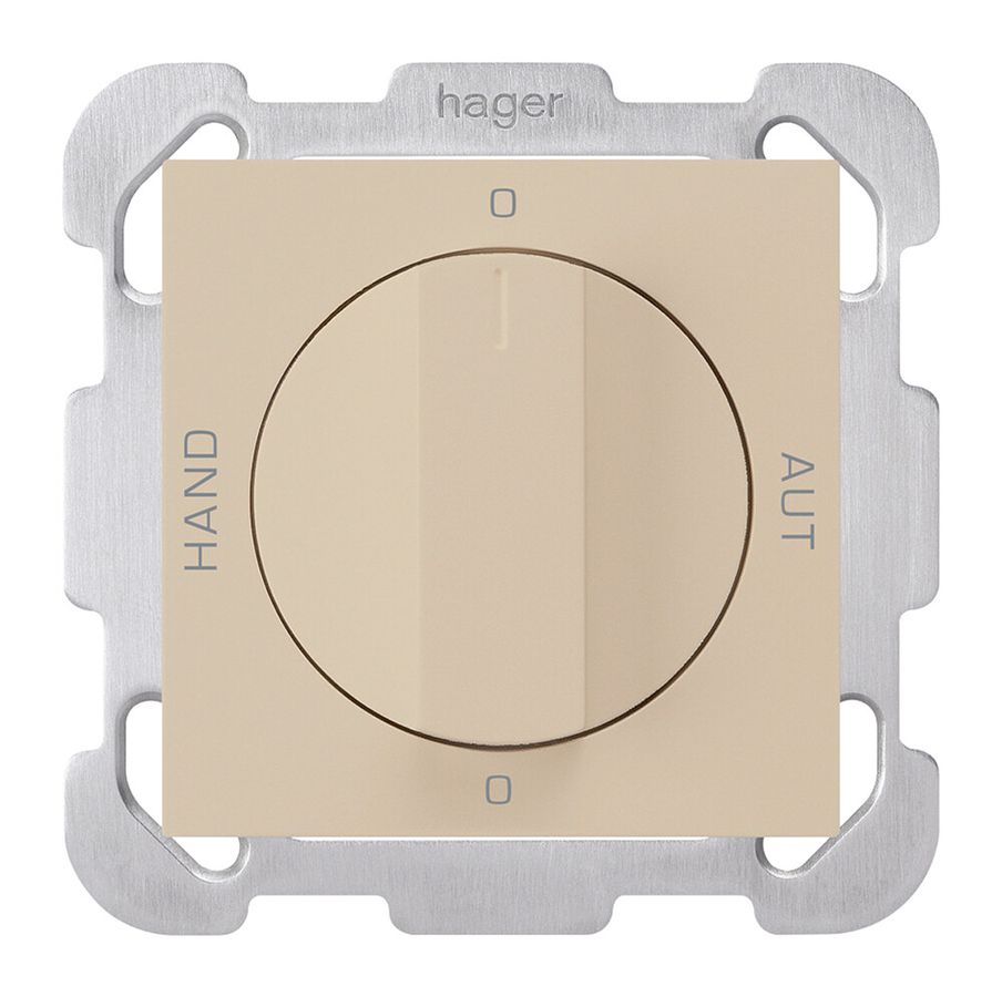 Interruttore rotativo INC 0-Hand-0-Aut. kallysto 2/1L beige con manopola
