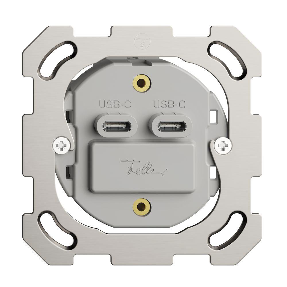 UP-Steckdose USB 18W 2×Typ C Feller BSM 230V 3600mA