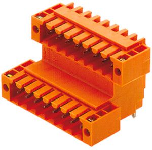 Stiftleiste Weidmüller SLD Flansch THT 3.5mm 6L 90° 3.2mm verzinnt orange