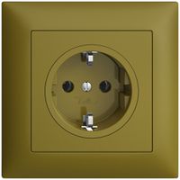 Prise SCHUKO ENC EDIZIOdue FMI, 16A, 250VAC, L+N+PE olive