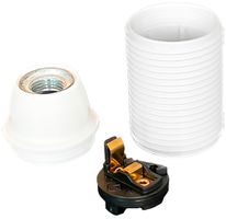 Fassung Elektrogros E14 Thermoplast mit Aussengewinde weiss