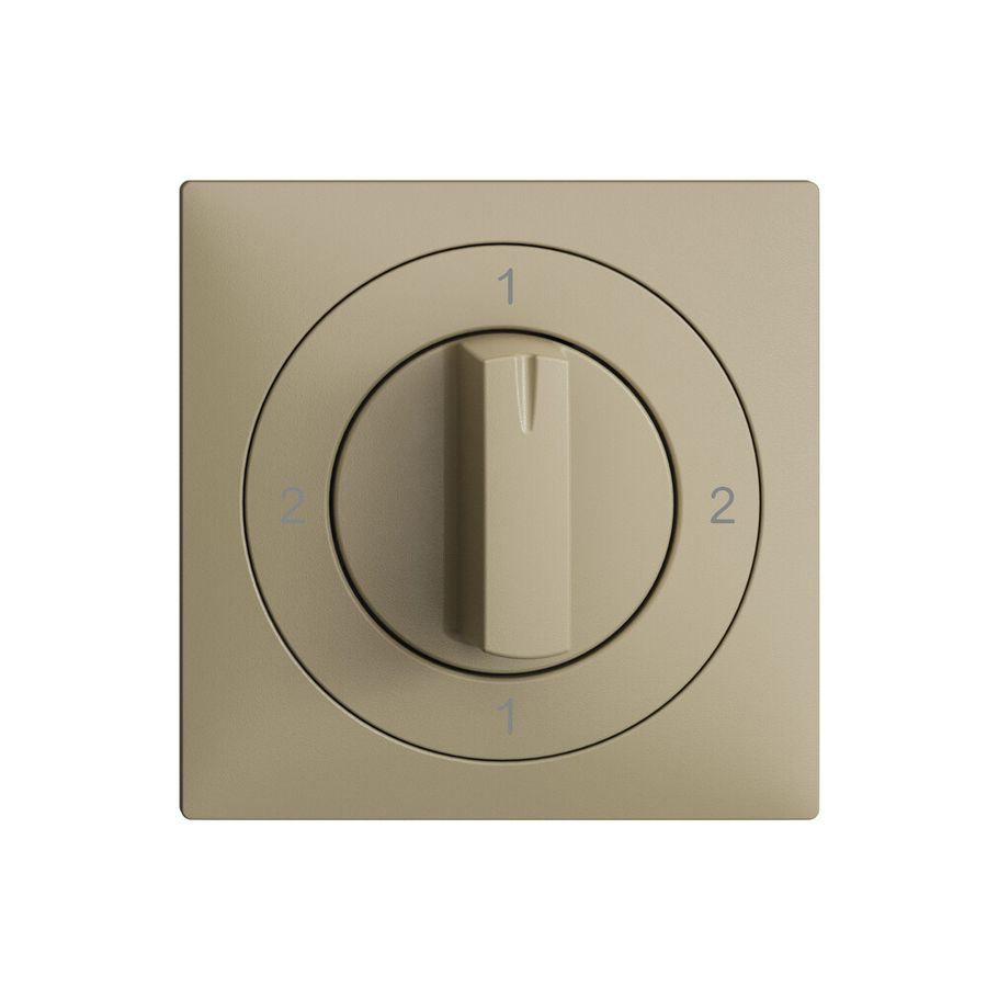 Frontset EDIZIOdue 2-1-2-1 sand 60×60mm für Drehschalter