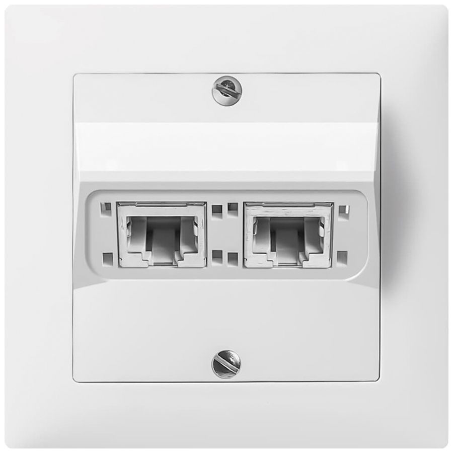 UP-Anschlussdose SIDUS 2×RJ45 weiss
