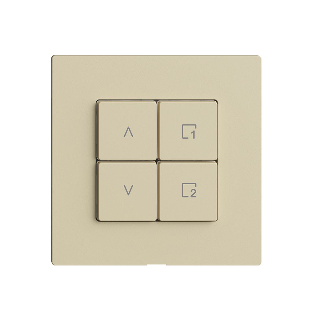 Abdeckset zu Storenschalter 1K Szene/4T Edue Wiser vanille