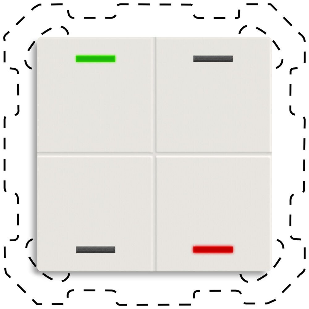 Poussoir KNX RGBW INC MDT TAL-60T4011.02S temp 4t/4a blanc mat "neutre"