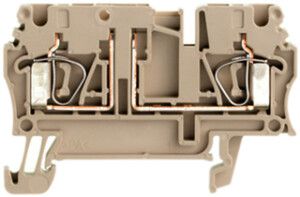 Borne de test sectionnable WM ZTR 2.5/O.TNHE connex.ressort 2.5mm² TS35 beige
