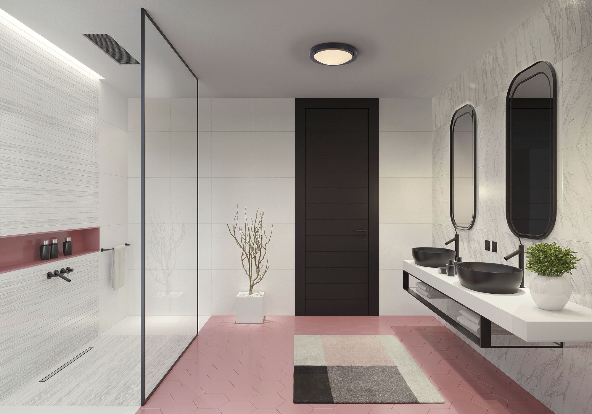 Plafonnier LEDVANCE Bathroom E27 1×0…15W IP44 Ø310mm noir