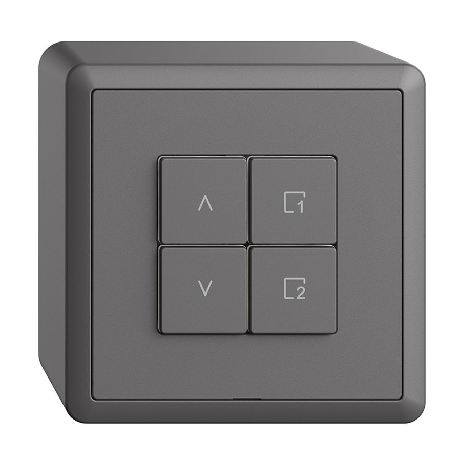 AP-Storenschalter 1K/4T Szene Edue Wiser dunkelgrau