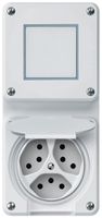 UP-Kombination robusto Wechselschalter Steckdose 3×T13 86×146mm weiss