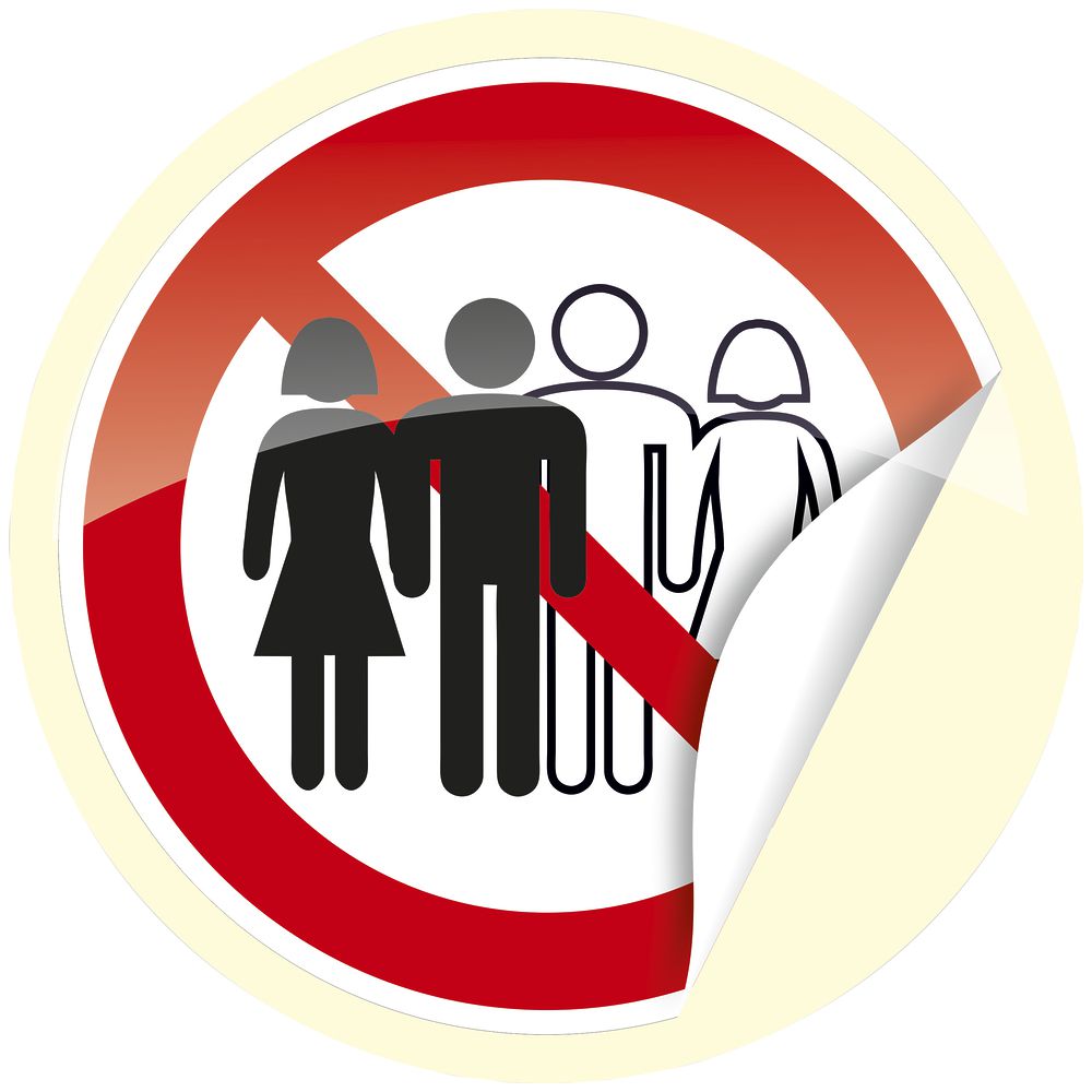 Verbotsschild CIMCO "Personengruppen verboten" Ø200mm