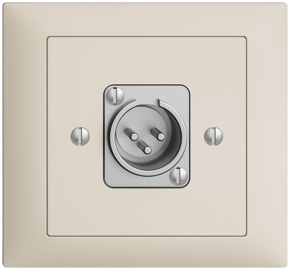 Prise INC XLR avec fiche EDIZIOdue crema