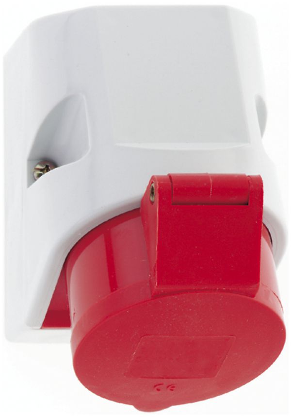 AP-Steckdose CEE Bals 16A 3P 400V 9h IP44 Ni 64×87mm QC