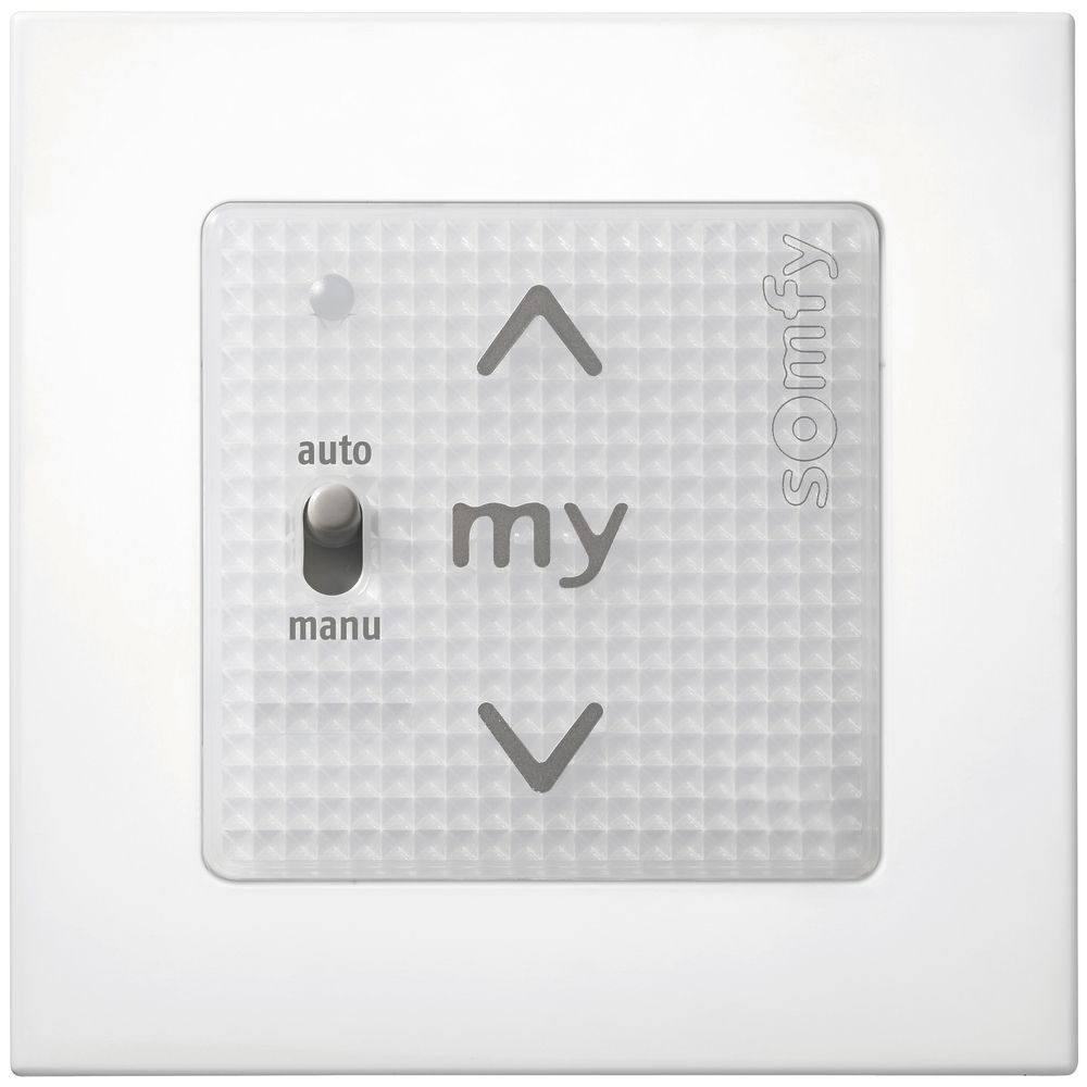 Commande ENC Somfy Smoove Uno io, avec cadre intermédiaire pour EDIZIOdue, pure