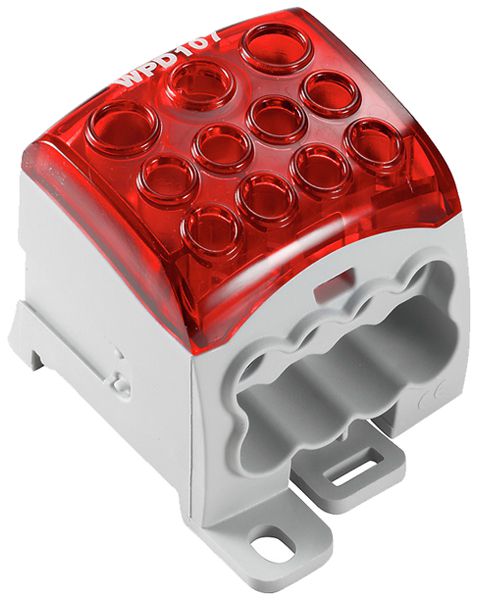 Bloc de distribution WM WPD 107 1P 270A 1×entr 10×sort 1.5…35mm² 1.5…95mm²