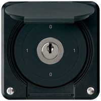 Interruttore a chiave INC robusto IP55 con copertura S0/2P nero combinazione