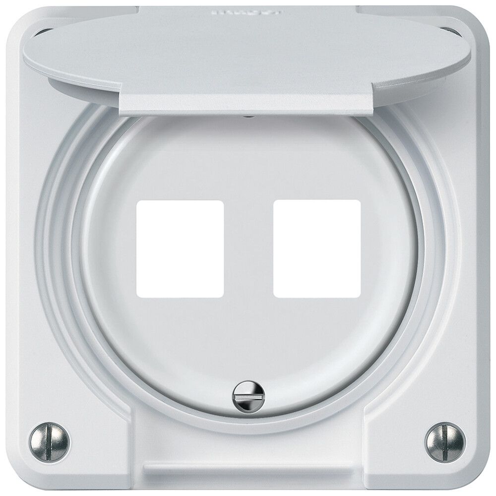 Kit de montage robusto droit pour 2 douilles 86×86mm blanc