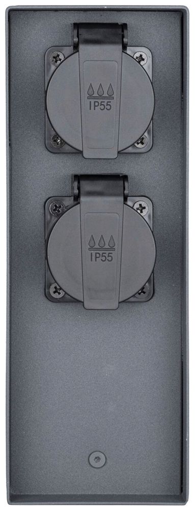 Anschlusssäule M. Schönenberger 85×125×230mm mit 3×Typ 13 IP55 schwarz