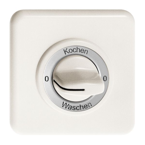 Kit frontal 0-Kochen-0-Waschen pour interrupteur rotatif blanc