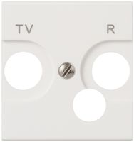 Plaque frontale MOS TV/FM blanc 2 modules