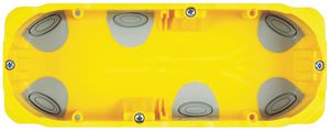 Hohlwanddose Legrand Axolute für 6 Module, gelb