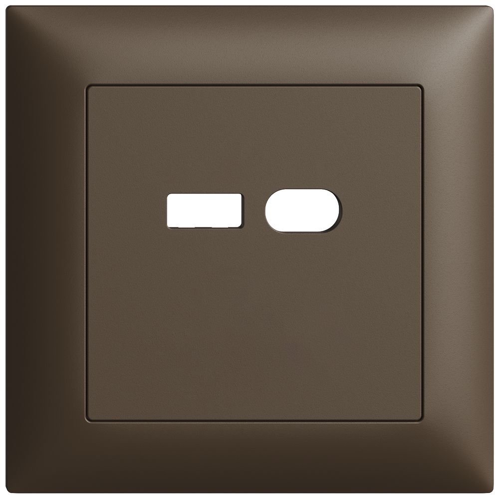 UP-Montageset Feller EDIZIOdue für Steckdose USB 18W Typ A + Typ C coffee