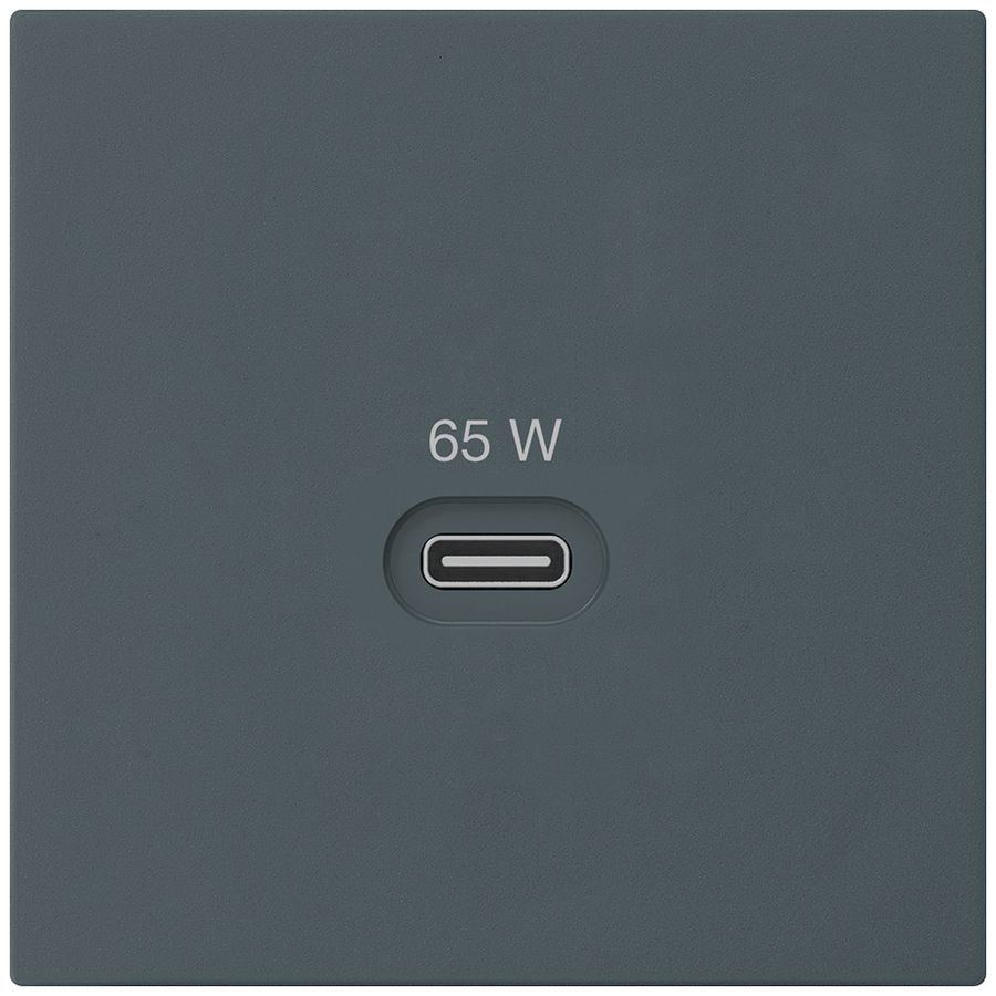 Prise de charge USB Hager kallysto type C 65W 3250mA anthracite