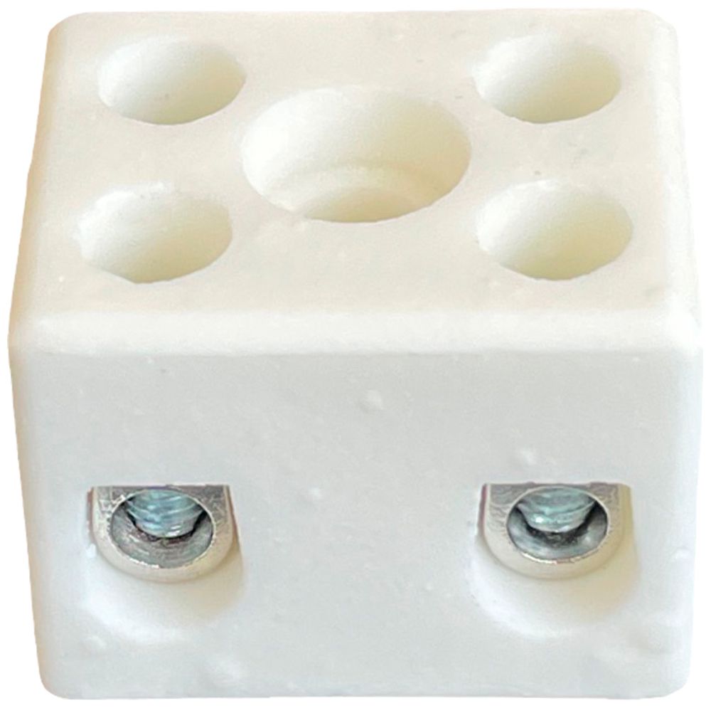 Barrette de bornes à vis/de connexion Elektrogros 2P 1…4mm² 4A 450V blanc