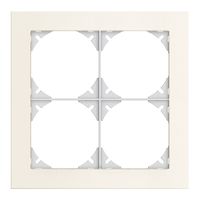 Abdeckrahmen EDIZIOdue prestige 2×2 aluminium weiss