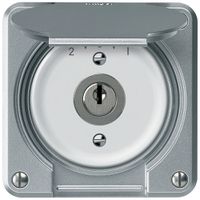 Schlüsselschwenktaster robusto 1P 2NO 2CO 20A 250V 86×86mm Aluminium