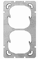 Plaque fix.grd.II-II 52/52mm distance d'appareils 60mm