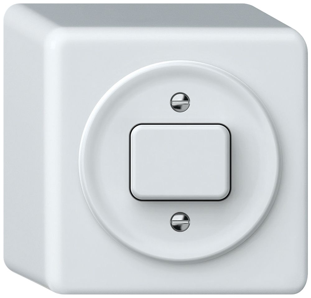 Interrupteur à poussoir AP origin sch 6 88×88×54mm blanc
