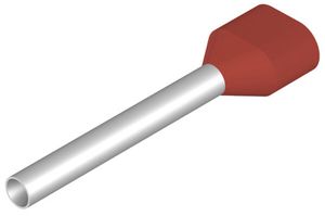 Capocorda doppio Weidmüller H isolato 2×1mm² 18mm rosso DIN sciolto